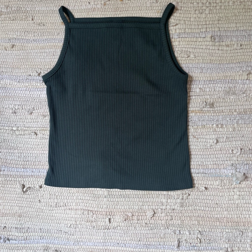 Old Navy Green Fitted Sleeveless Tank Top